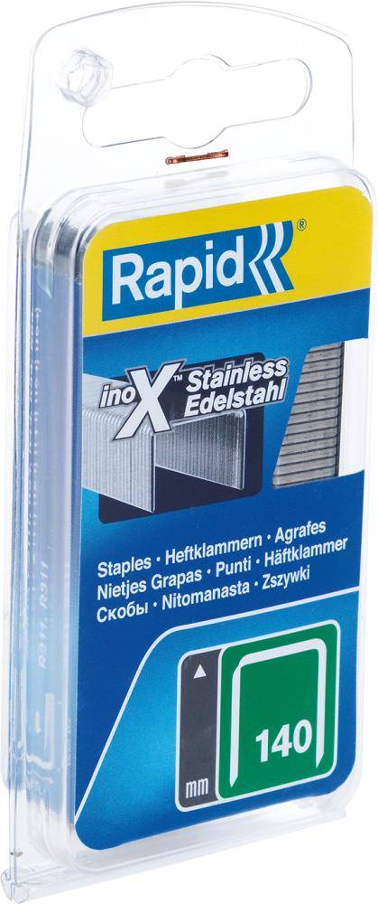 Agrafes Inox Rapid 140/10mm Résistance Inoxydable, Fixation Durable - Rapid-0
