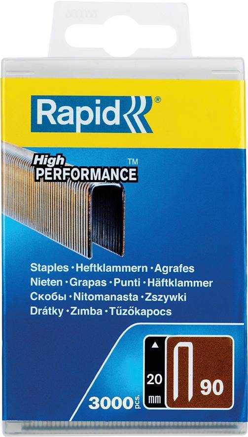 Agrafes étroites 90/20 Galvanisées Fixation Durable Pour Travaux Intérieurs - Rapid-0
