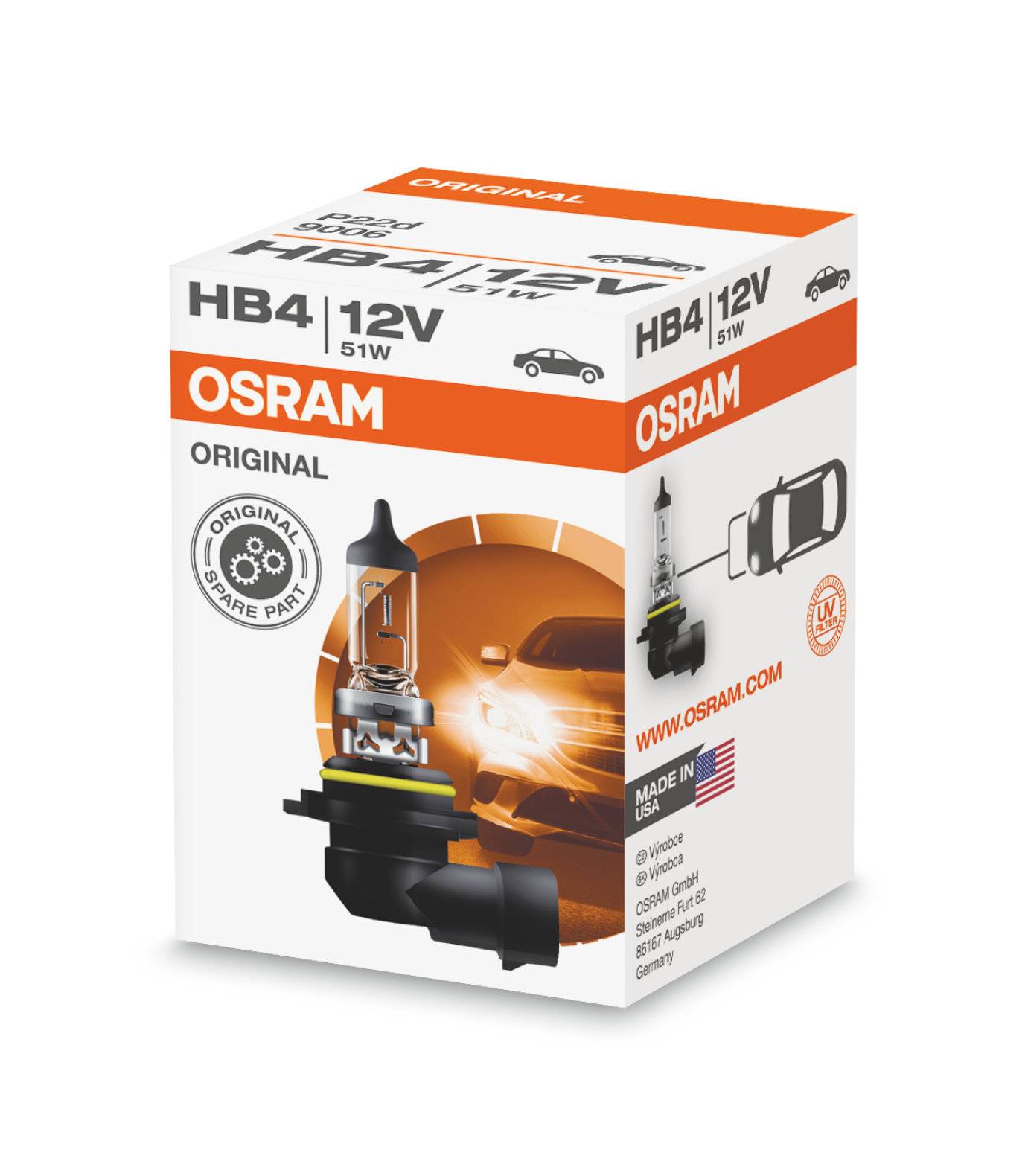 Ampoule halogène ORIGINAL HB4 12V Osram 9006-0