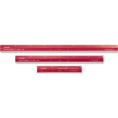 Règle De Coupe Aluminium 30cm Transotype - Rouge Antidérapante - Pour Cutter Précis