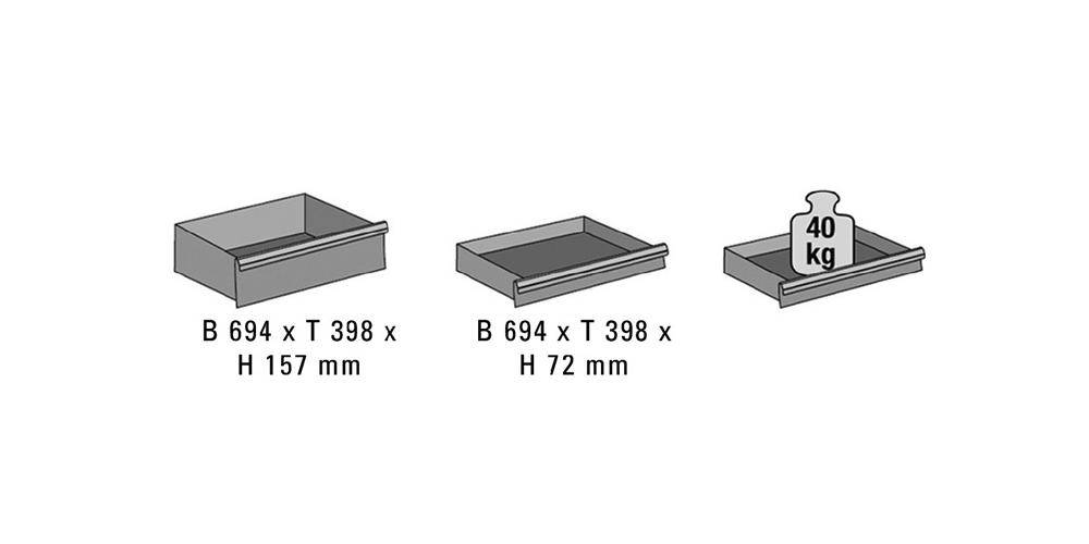 Servante d'outillage, de matériel et de montage Hazet 179XL-8 1 pc(s) Hazet 179XL-8 1 pc(s)-1
