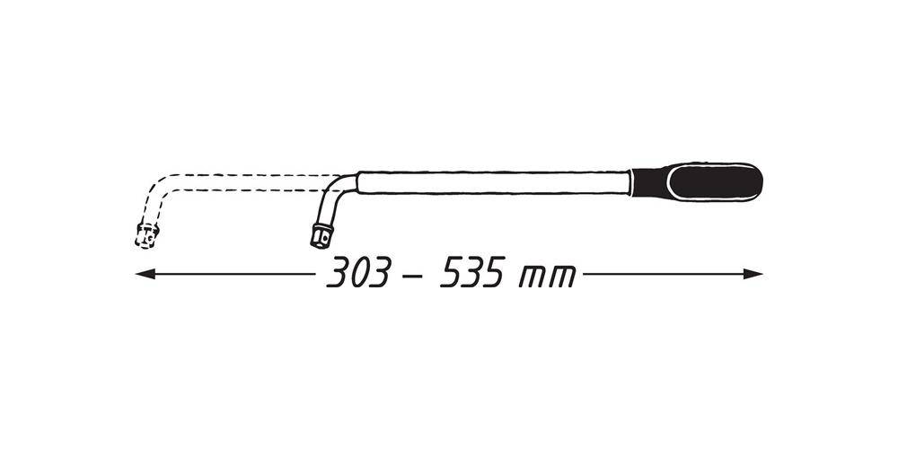 Unitec Clé Télescopique Pour Écrous De Roues - 17/19mm Chrome Vanadium