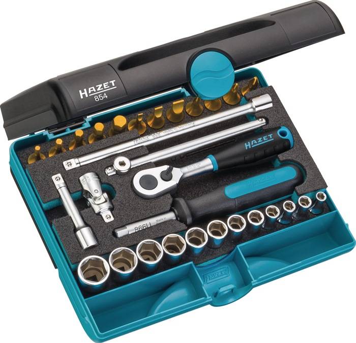 Hazet Jeu de clés à douille métrique 1/4" (6.3 mm) 30 pièces 854