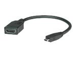 Câble HDMI High Speed ROLINE avec Ethernet, HDMI BU - Micro HDMI ST, 0,15 m