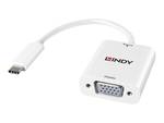 Adaptateur de câble vidéo Lindy 43242 VGA 0,17 m (D-Sub) USB type C blanc