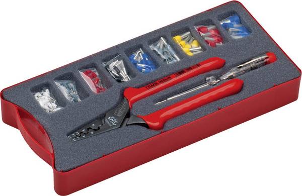 Kit de sertissage NWS  143-BIS 152 pièces pour embouts de câble 0.5 à 16 mm² assortiment d'embouts inclus, testeur de tension inclus
