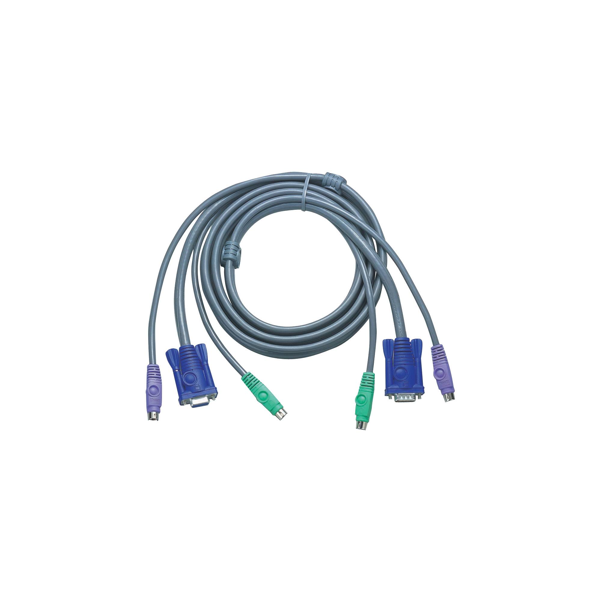 ATEN 2L-5002P/C Câble KVM fin PS/2, gris, 1,8 m-1