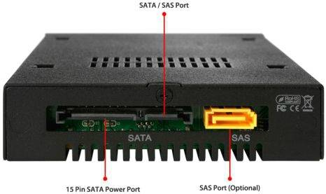 ICY DOCK Rack amovible MB991IK-B 1 disque SATA/SAS 2.5"-3