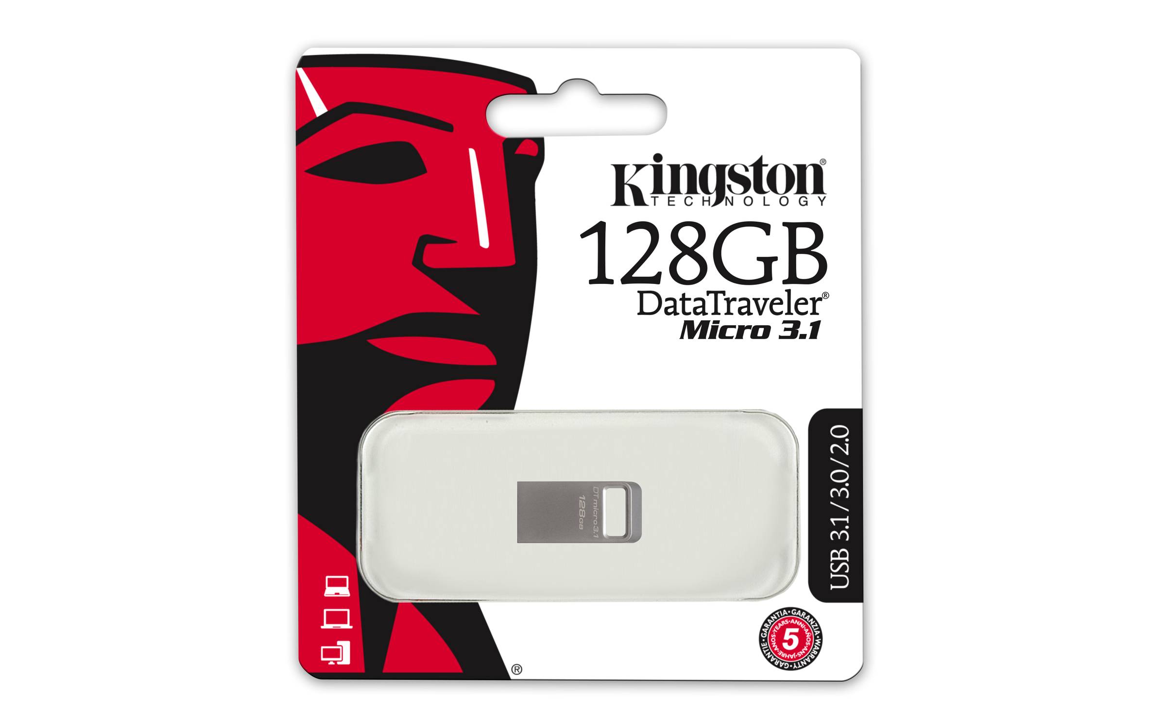 Kingston DataTraveler Micro 3.1 Clé USB 128 GB argent DTMC3/128GB USB 3.1 (Gen 1)-3