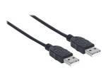 Câble Manhattan High Speed USB 2.0 A mâle / mâle A 3m noir