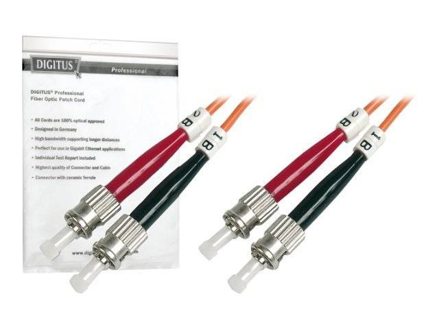 Digitus DK-2511-03 fibre optique FO Câble de raccordement [1x ST mâle - 1x ST mâle] 50/125 µ Multimode OM2 3.00 m-1