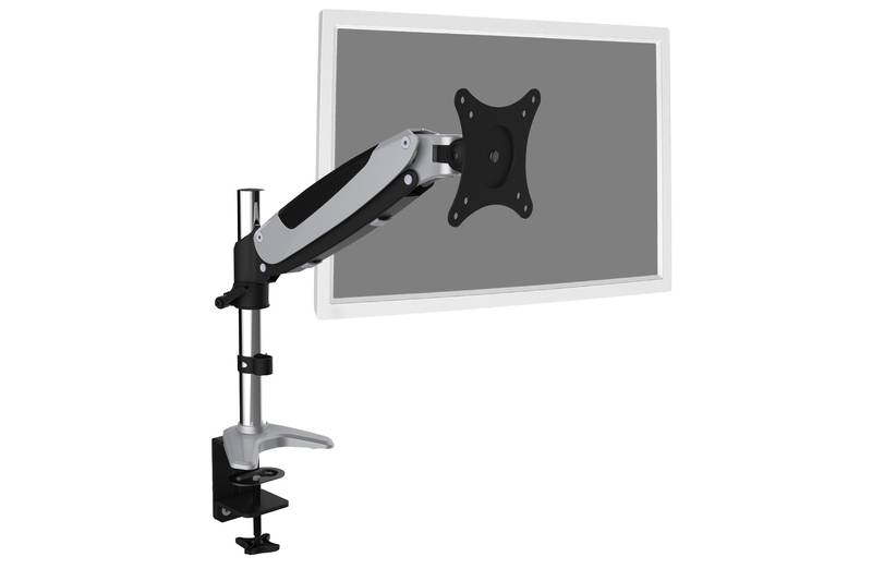Digitus Support d'écran simple, 32", 8 kg, Pince, 8 kg, 43,2 cm (17"), 68,6 cm (27"), 100 x 100 mm, Noir, Argent-3