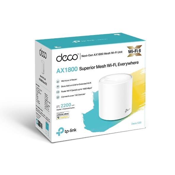 TP-Link Deco X20 (1-pack) Bi-bande (2,4 GHz / 5 GHz) Wi-Fi 5 (802.11ac) Blanc 2 Interne-2