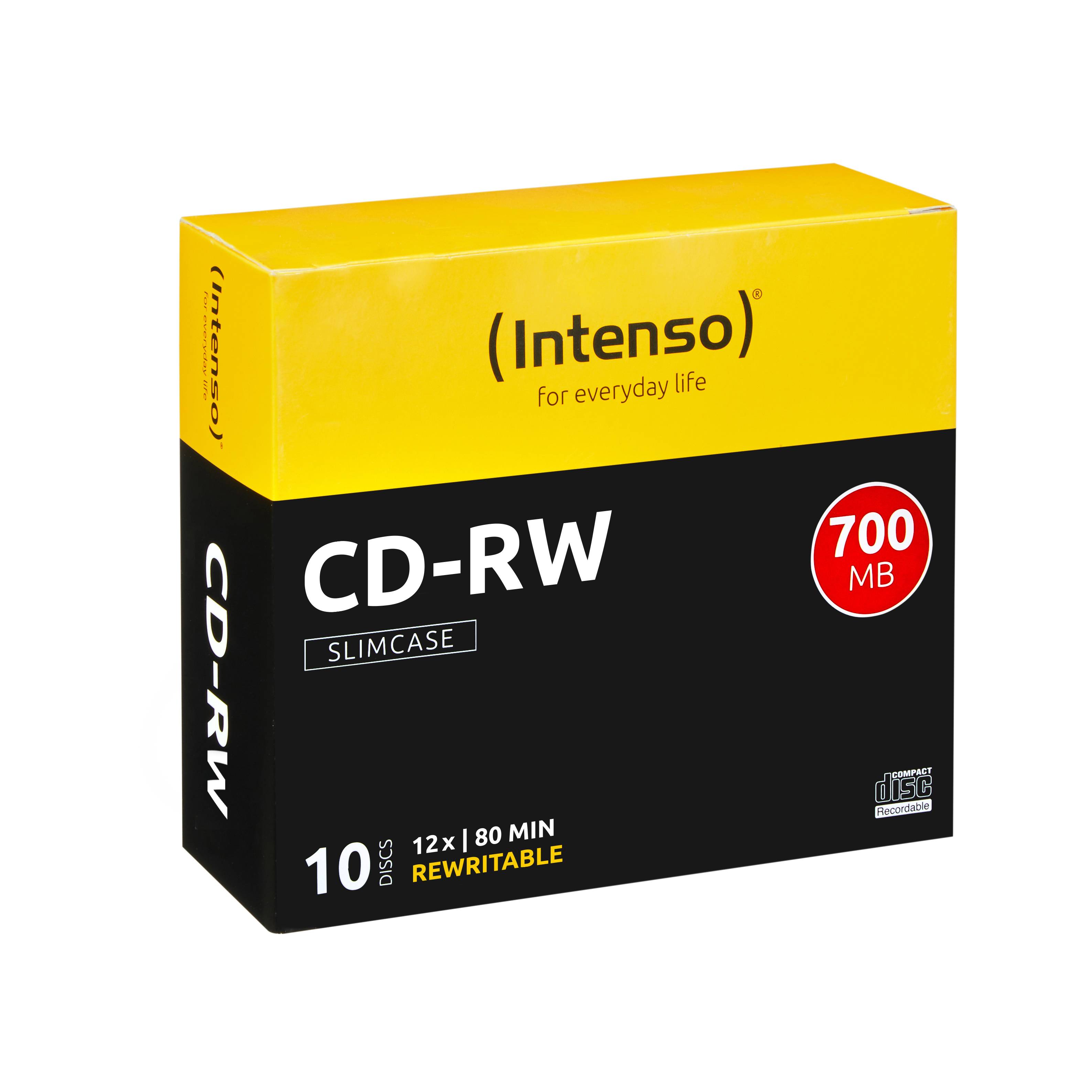 INTENSO CD-RW 700 MB, slim case de 10 pièces-1