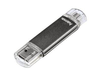 Hama FlashPen "Laeta Twin" Mémoire supplémentaire USB pour smartphone/tablette gris 8 GB USB 2.0, Micro USB 2.0-2