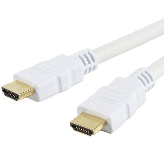 Connecteur TECHly HDMI Fiche mâle HDMI-A 5 m blanc ICOC-HDMI-4-050WH Câble réseau, câble patch-4
