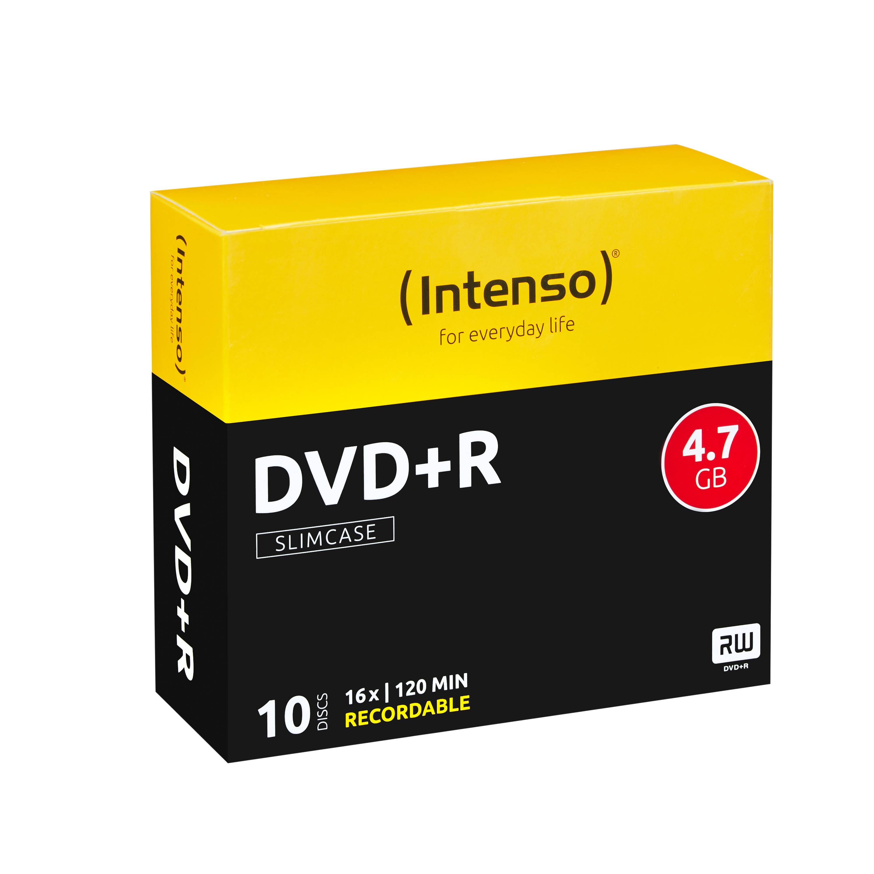 INTENSO DVD+R 4,7 GB, slim case de 10 pièces-1