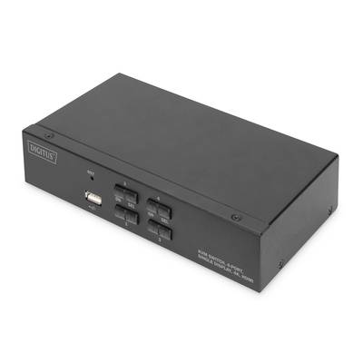 Digitus DS-12880 4+1 ports Commutateur KVM HDMI télécommande, clavier 3840 x 2160 Pixel