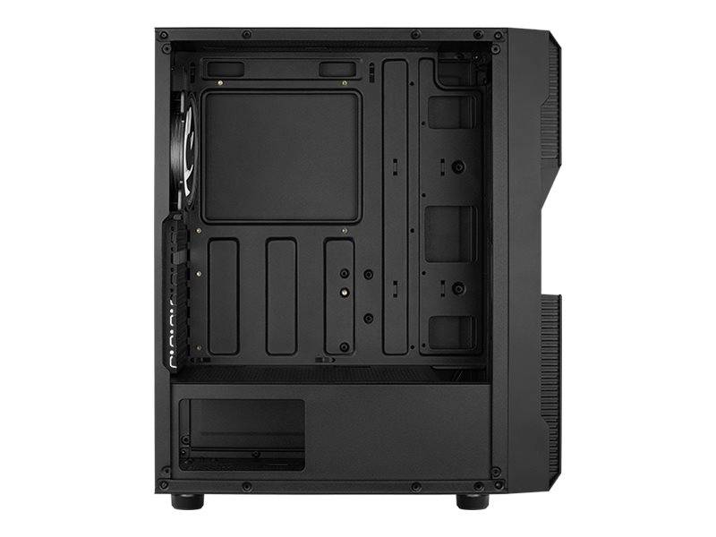 Aerocool Menace Saturn FRGB, Midi Tower, PC, Noir, ATX, micro ATX, Mini-ITX, Synthétique ABS, SPCC, Acier, 15,7 cm-4