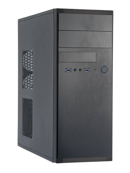 Chieftec HQ-01B-OP, Midi Tower, PC, Noir, ATX, micro ATX, SECC, 12 cm-1
