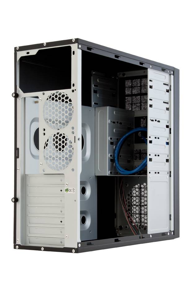 Chieftec HQ-01B-OP, Midi Tower, PC, Noir, ATX, micro ATX, SECC, 12 cm-4