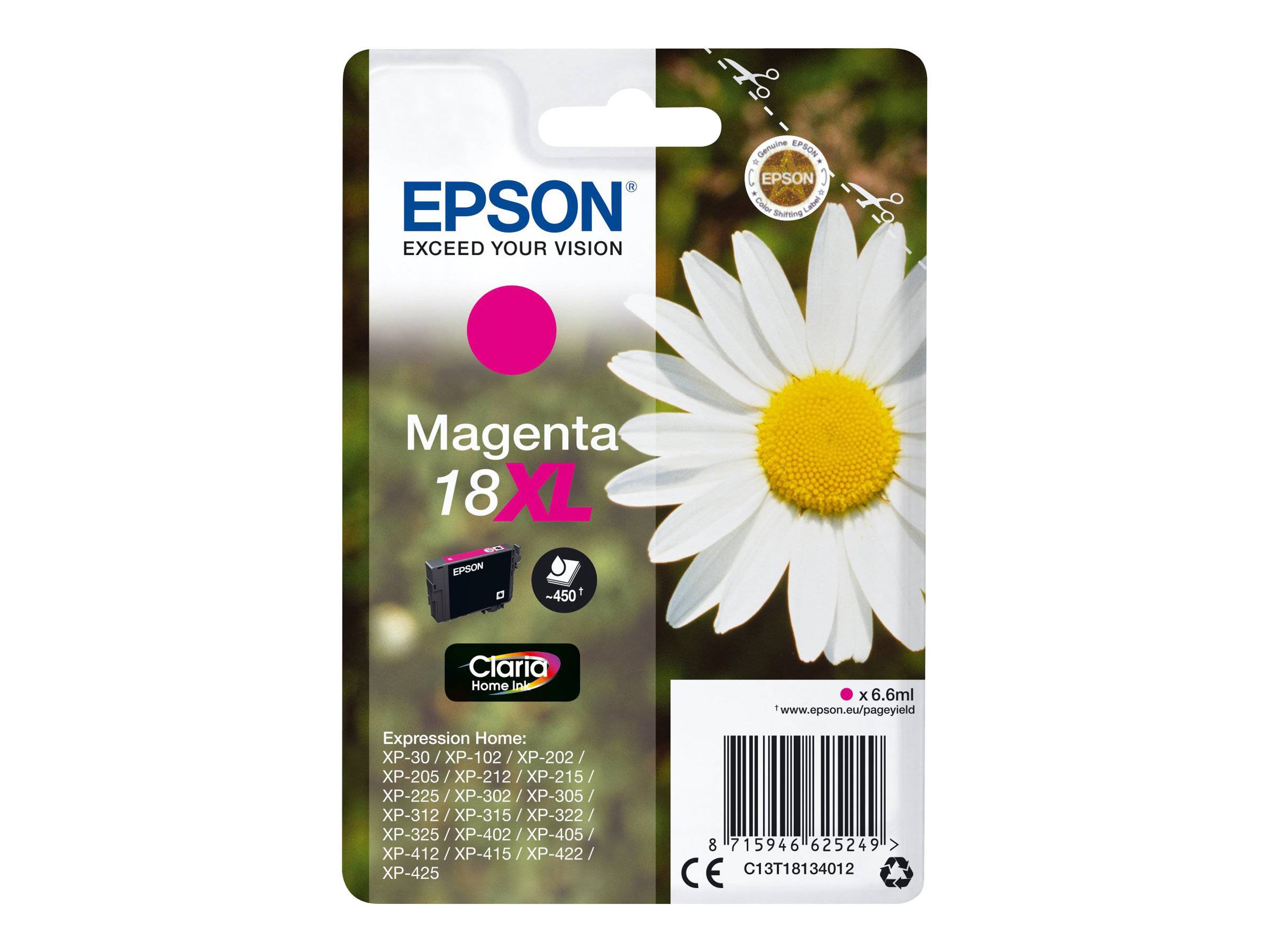Epson Encre 18XL d'origine magenta C13T18134012-2