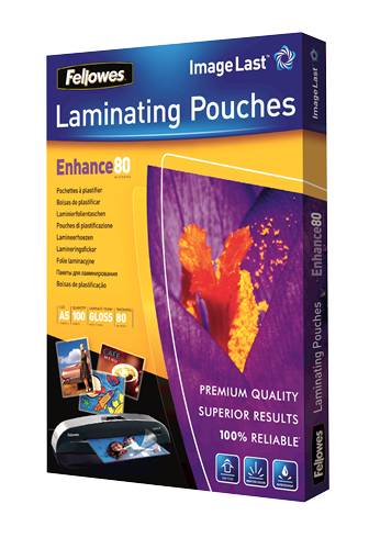 Boîte de 100 pochettes de plastification A5 80 microns brillantes Fellowes-2