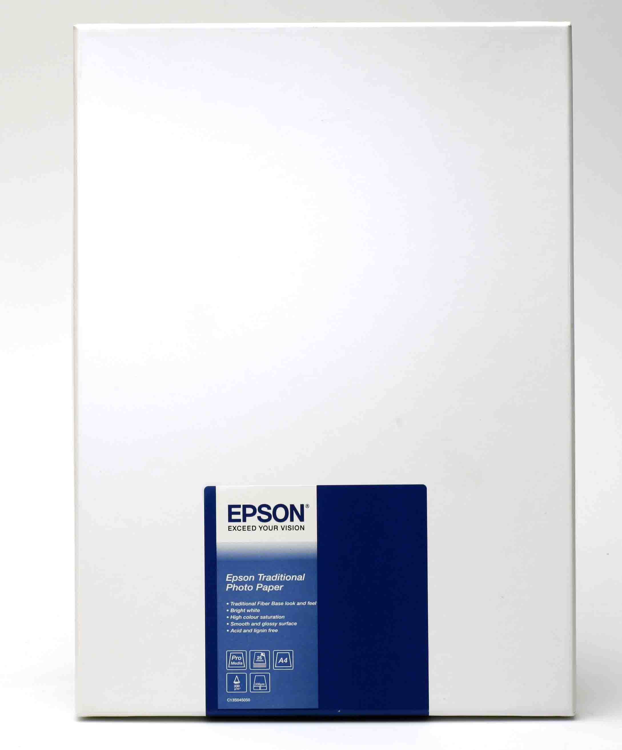 EPSON S045050 Traditional photo papier inkjet 330g/m2 A4 25 feuilles pack de 1-2