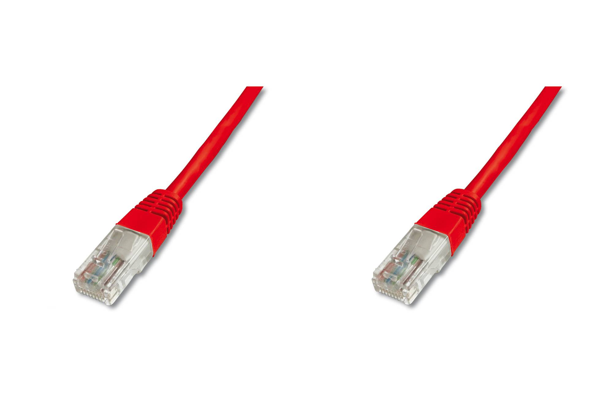 Cable De Connexion Utp Cat 5E 1 M Rouge - [1x RJ45 mâle - 1x RJ45 mâle] - DK-1511-010/R - 1.00 m - rouge-2