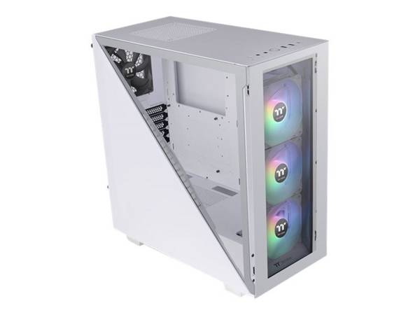 Thermaltake Divider 300 TG Snow ARGB, Midi Tower, PC, Blanc, ATX, micro ATX, Mini-ITX, SPCC, Multi