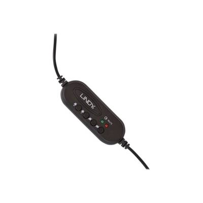 LINDY Lindy - Headset - On-Ear - kabelgebunden - USB Micro-casque supra-auriculaire filaire Stereo noir volume réglable,-1