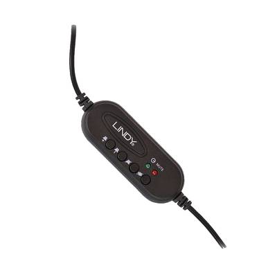 LINDY Lindy - Headset - On-Ear - kabelgebunden - USB Micro-casque supra-auriculaire filaire Stereo noir volume réglable,-3