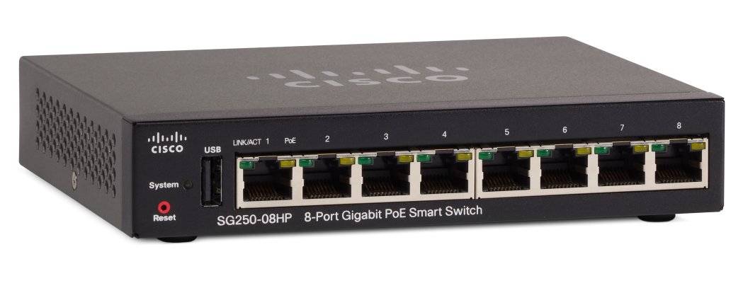 Cisco SG250-08HP-K9-EU SG250-08HP-K9-EU Switch réseau 16 GBit/s fonction PoE-2