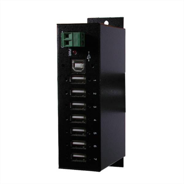 Exsys Exsys Ex 1177HMVS - Hub - 7 x USB 2.0 - an DIN-Schiene montierbar Hub USB noir