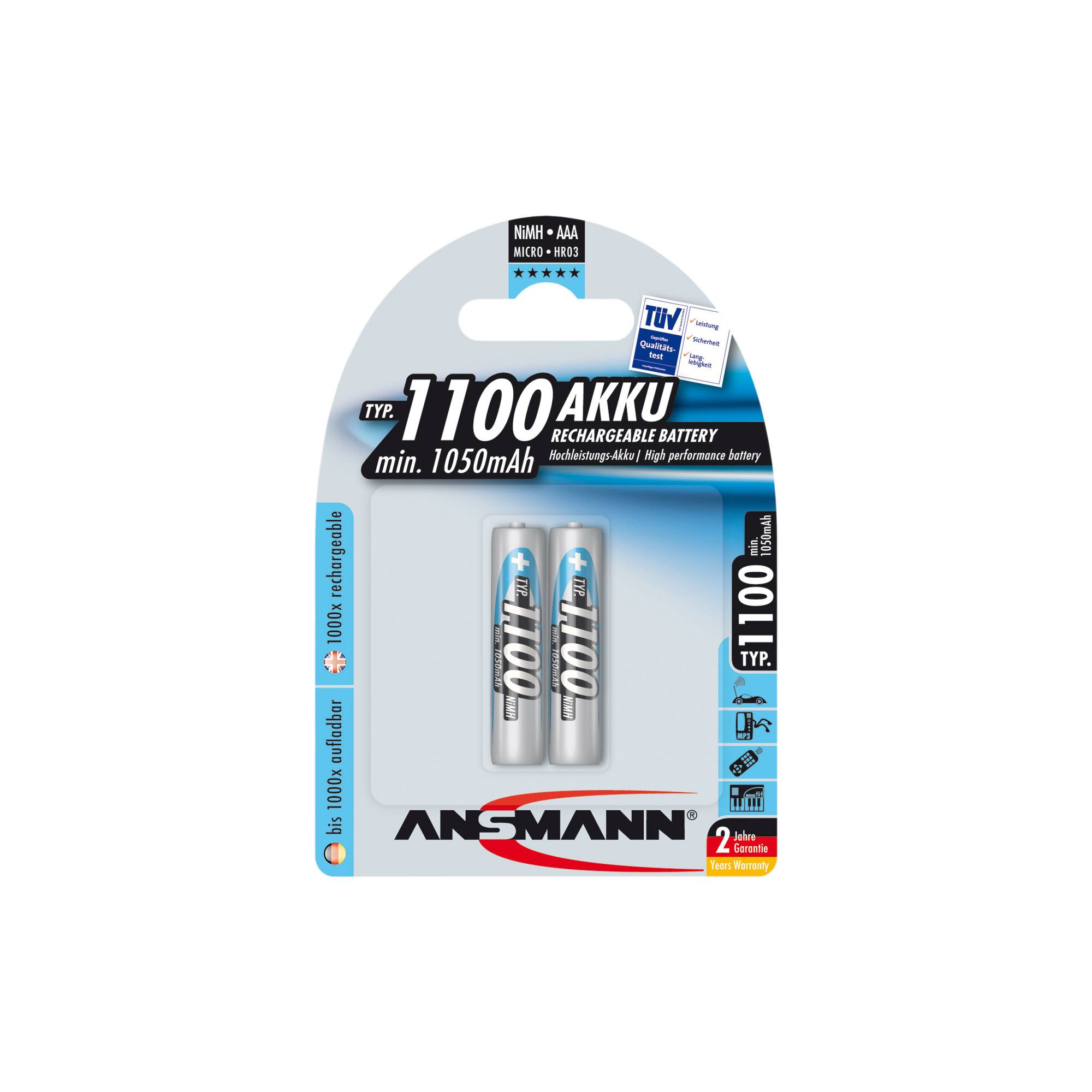ANSMANN Batteries 5035222 HR03 / AAA blister de 2-0