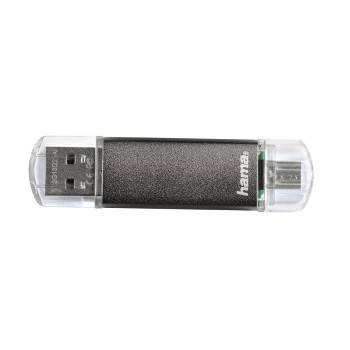 Hama FlashPen "Laeta Twin" Mémoire supplémentaire USB pour smartphone/tablette gris 8 GB USB 2.0, Micro USB 2.0-4