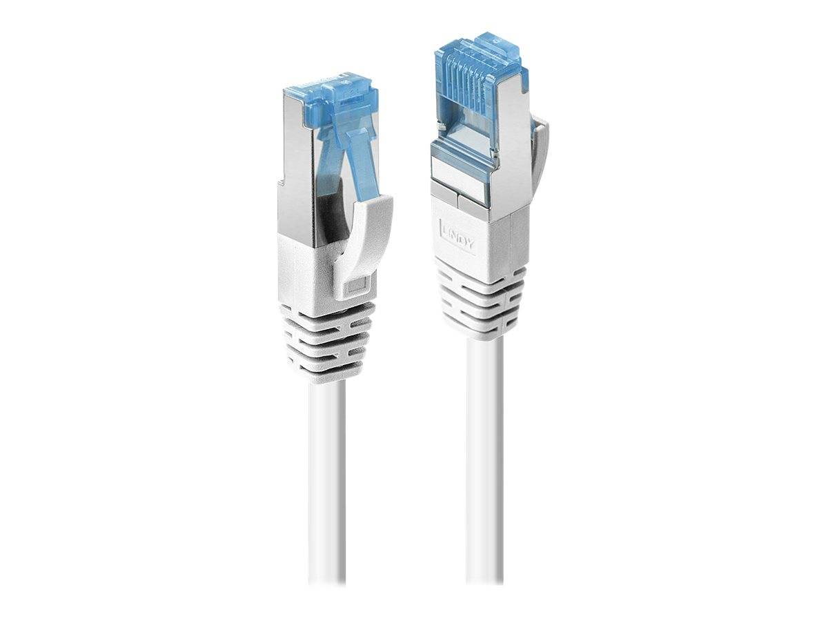 LINDY 47196 RJ45 Câble réseau, câble patch CAT 6a S/FTP 5.00 m blanc sans halogène 1 pc(s)-1