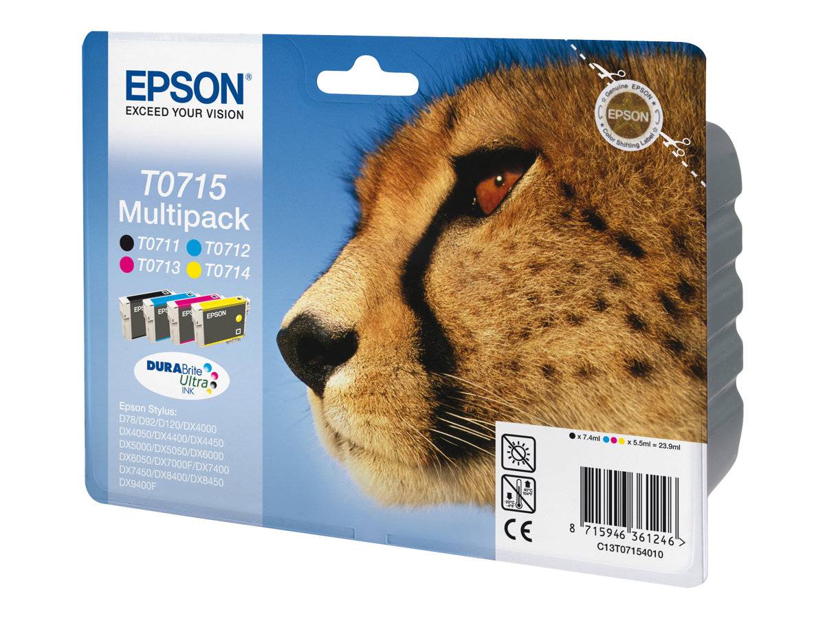 Pack de cartouches de 4 couleurs - Epson T0715-0