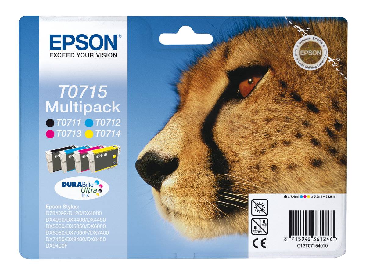 Pack de cartouches de 4 couleurs - Epson T0715-1