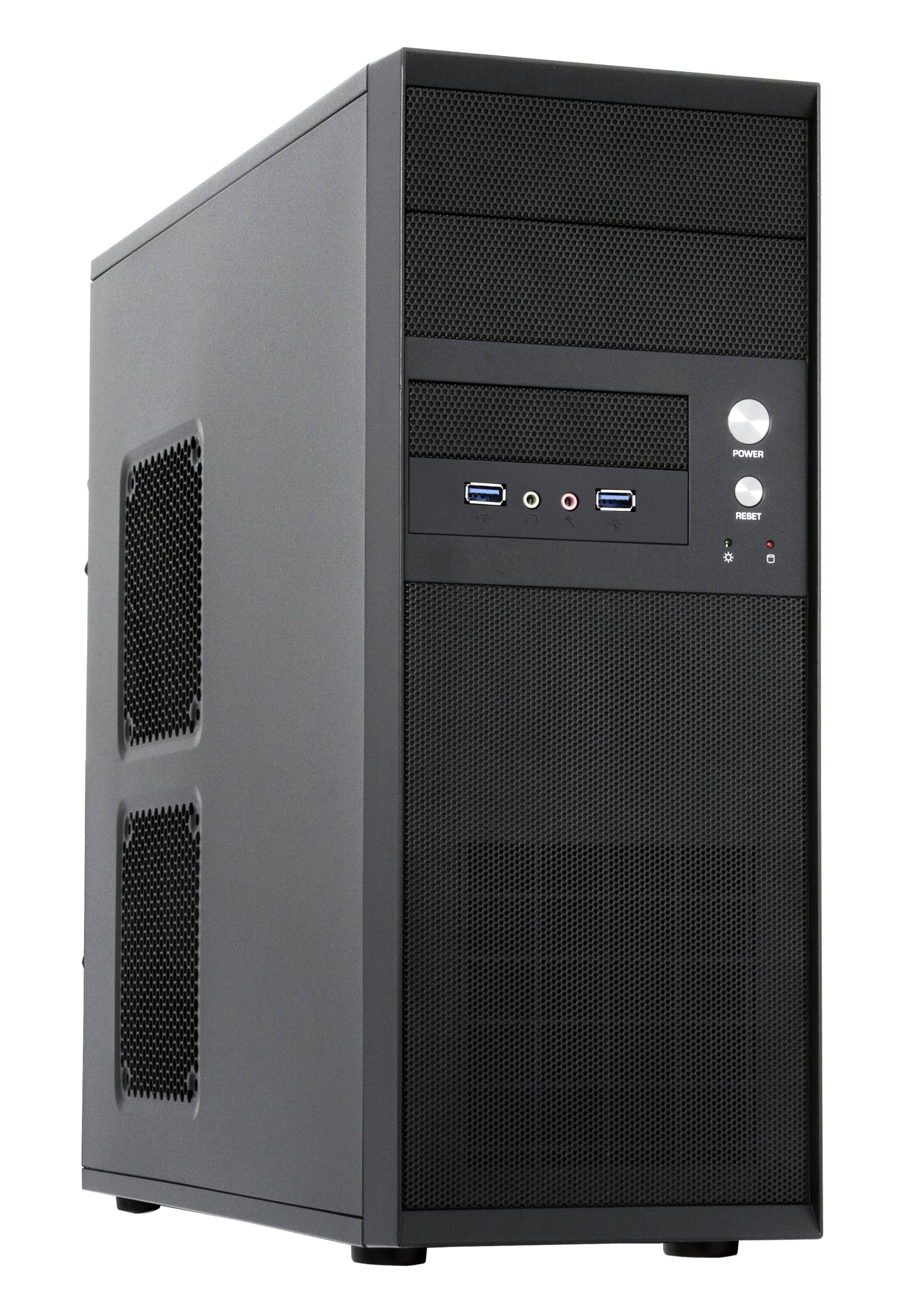 Chieftec CQ-01B-U3-OP, Midi Tower, PC, Noir, ATX, micro ATX, maison/bureau, Haut-1