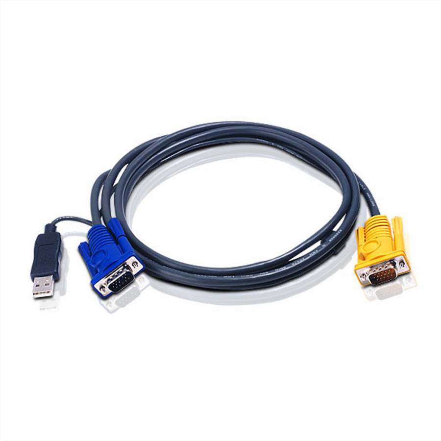 ATEN KVM Câble de raccordement [1x VGA mâle, USB 1.1 type A mâle - 1x SPHD 18 mâle] 1.80 m noir-4