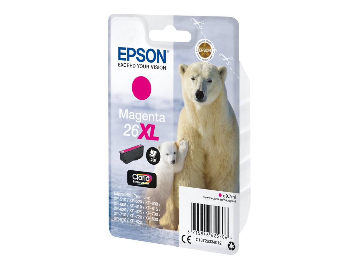 Epson Encre 26XL d'origine magenta C 13 T 26334012-1