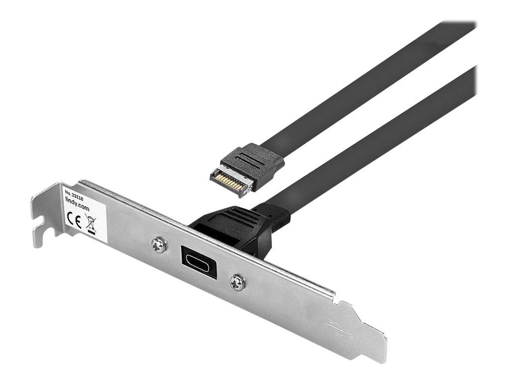 LINDY USB-C® Adaptateur [1x USB-C® mâle - 1x USB-C® femelle] 33118 0.45 m-1