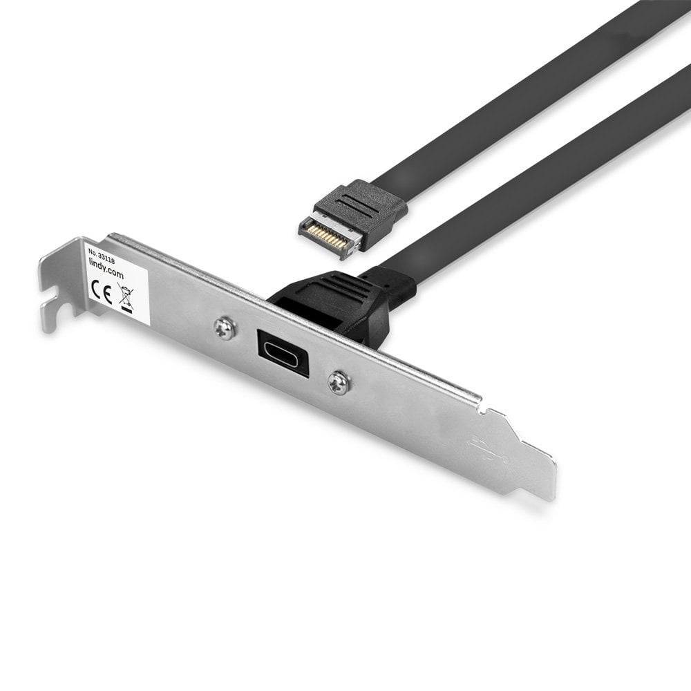 LINDY USB-C® Adaptateur [1x USB-C® mâle - 1x USB-C® femelle] 33118 0.45 m-4