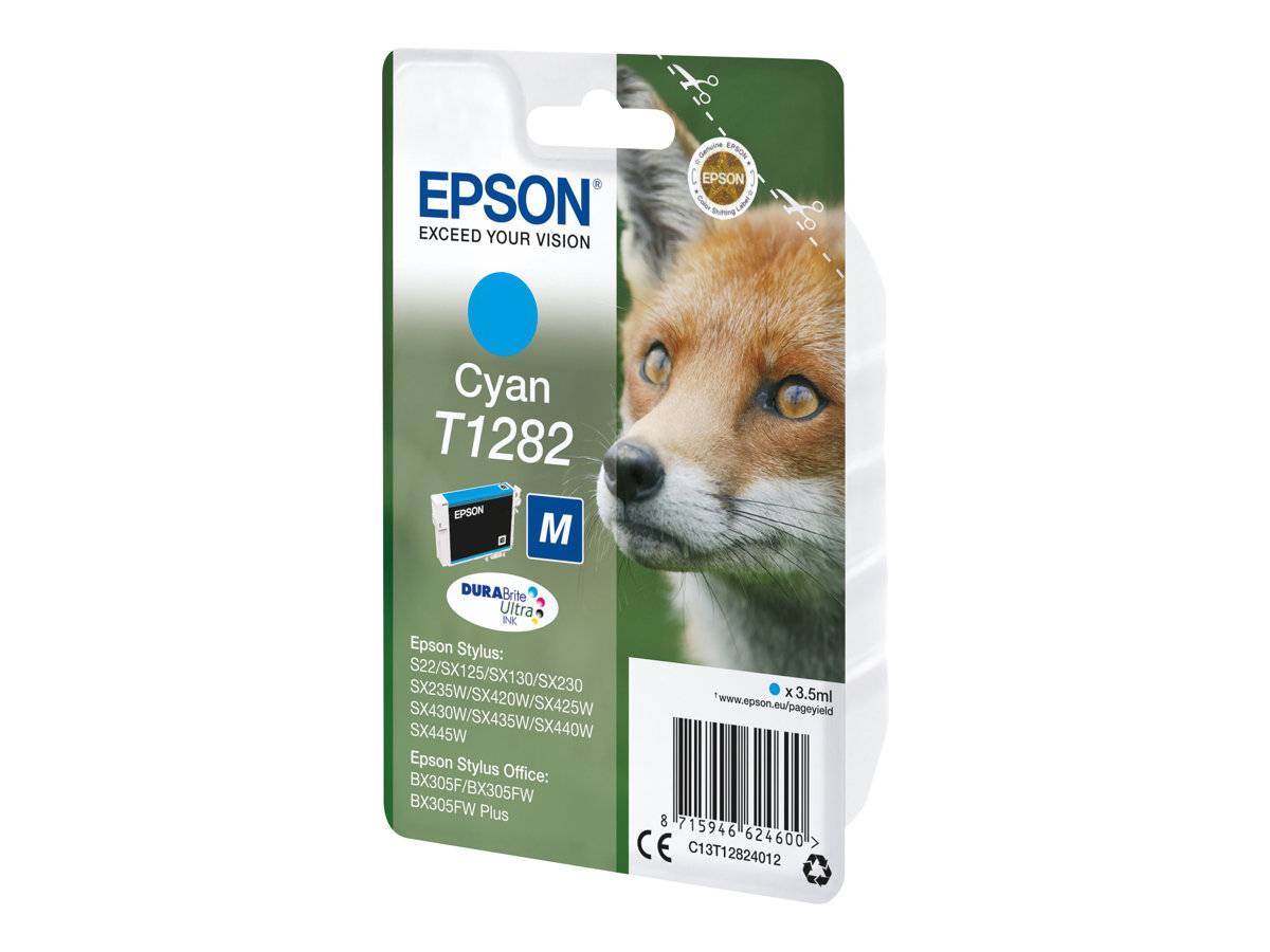 Epson Encre T1282 d'origine cyan C13T12824012-2