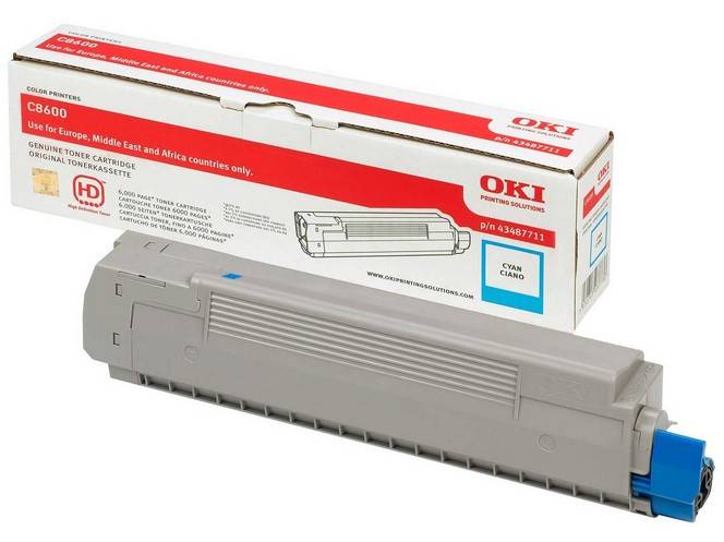 OKI C8600, C8800 cartouche de toner cyan capacité standard 6.000 pages pack de 1-1