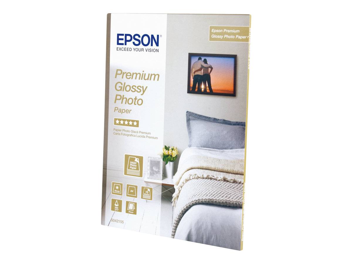 EPSON S042155 Premium brillant photo papier inkjet 255g/m2 A4 15 feuilles pack de 1-1
