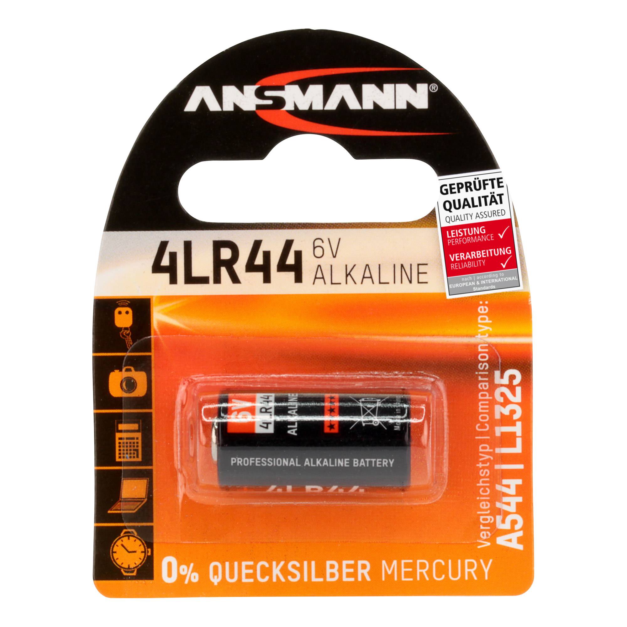 ANSMANN Piles alcalines 1510-0009 4LR44 blister de 1-0