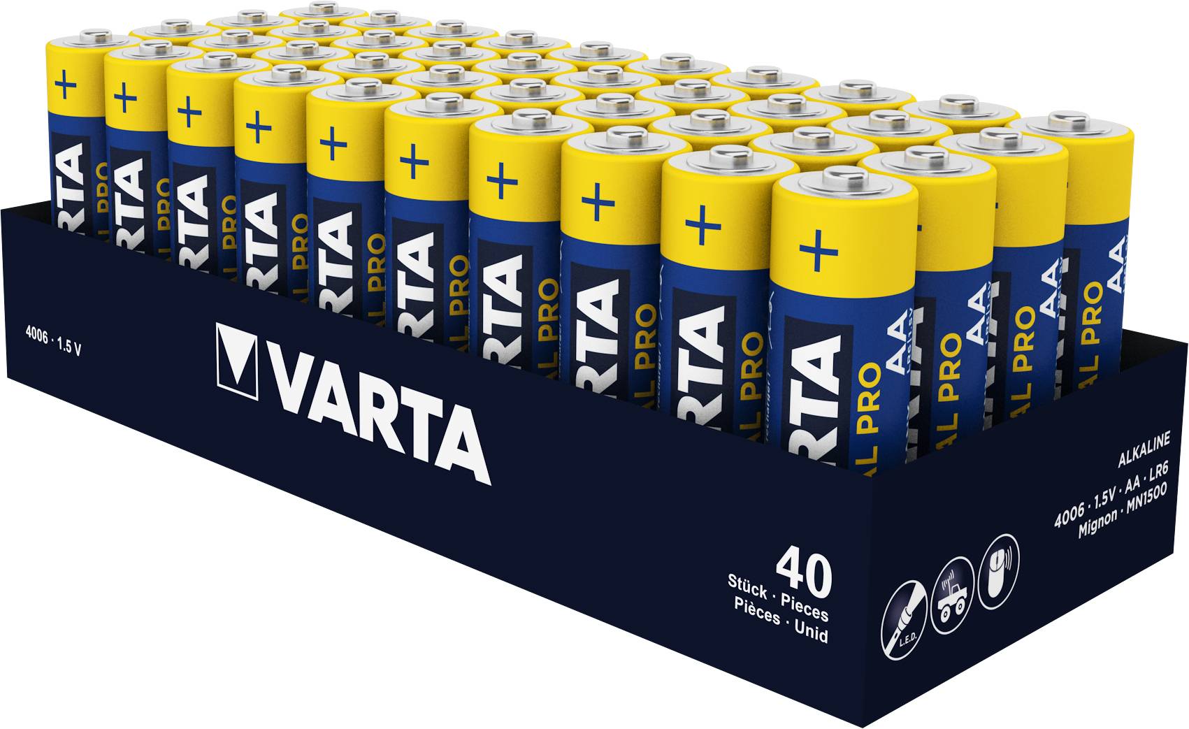 4 Piles Alcaline LR06 Industrial Pro Varta-2