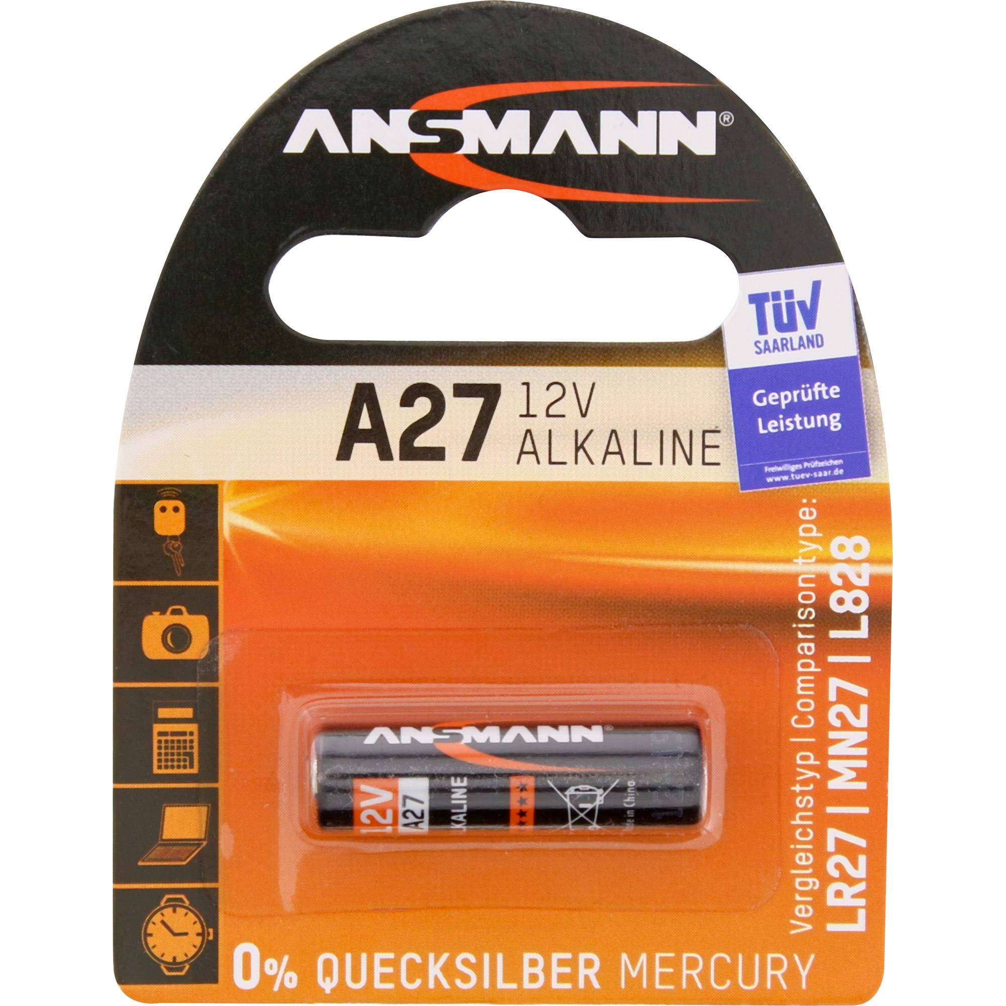 ANSMANN Piles alcalines 1516-0001 A27 blister de 1-0